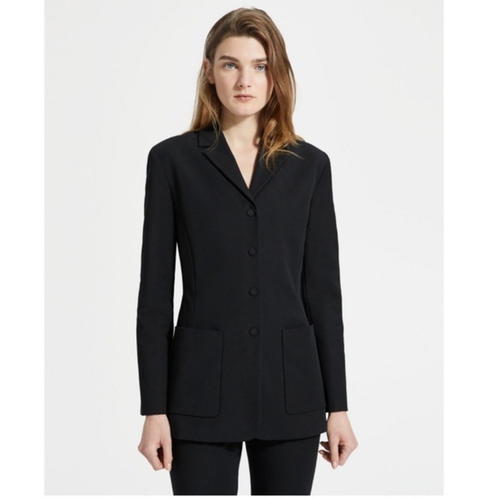 Theory Blazer Slim Double Stretch in Black